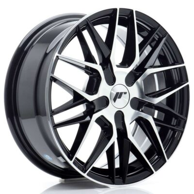 Japan Racing JR28 16" 7J ET40 4x100 Gloss Black Machined Face