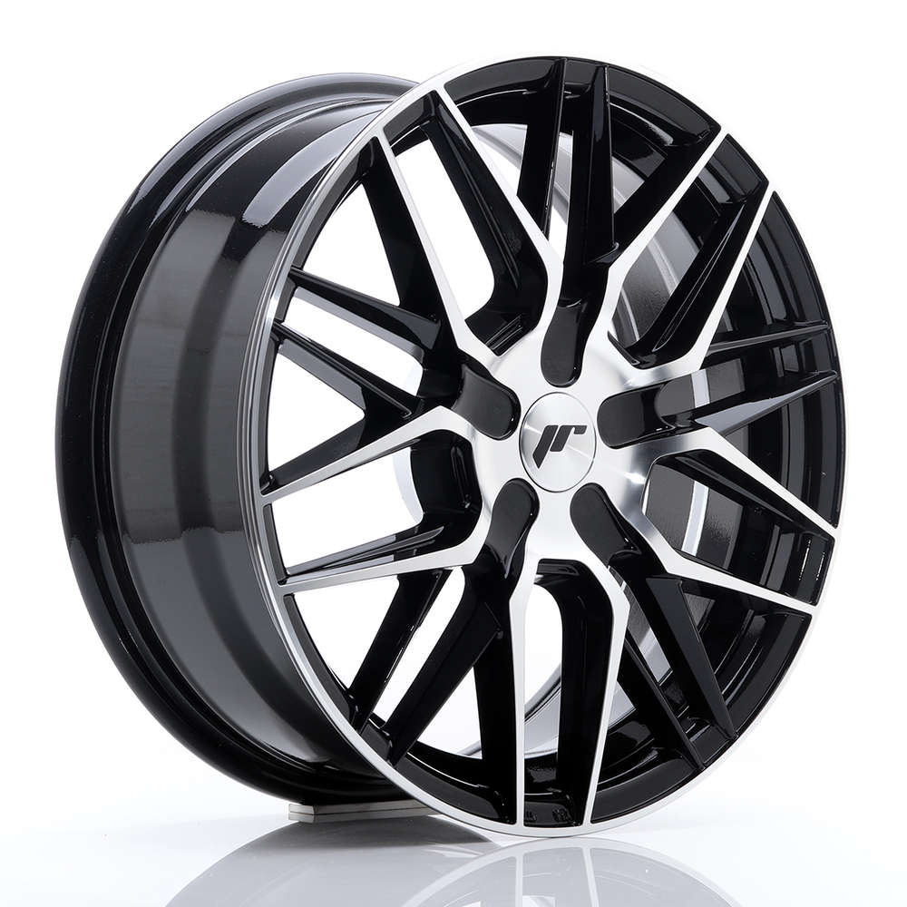 Japan Racing JR28 17" 7J ET20-45 + 8J ET25-40 4x100-5x120 BLANK Gloss Black Machined Face