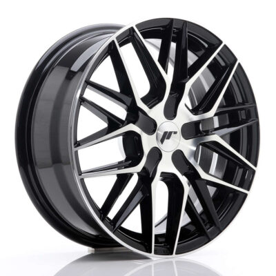 Japan Racing JR28 17" 8J ET25-40 4x100-5x120 BLANK Gloss Black Machined Face