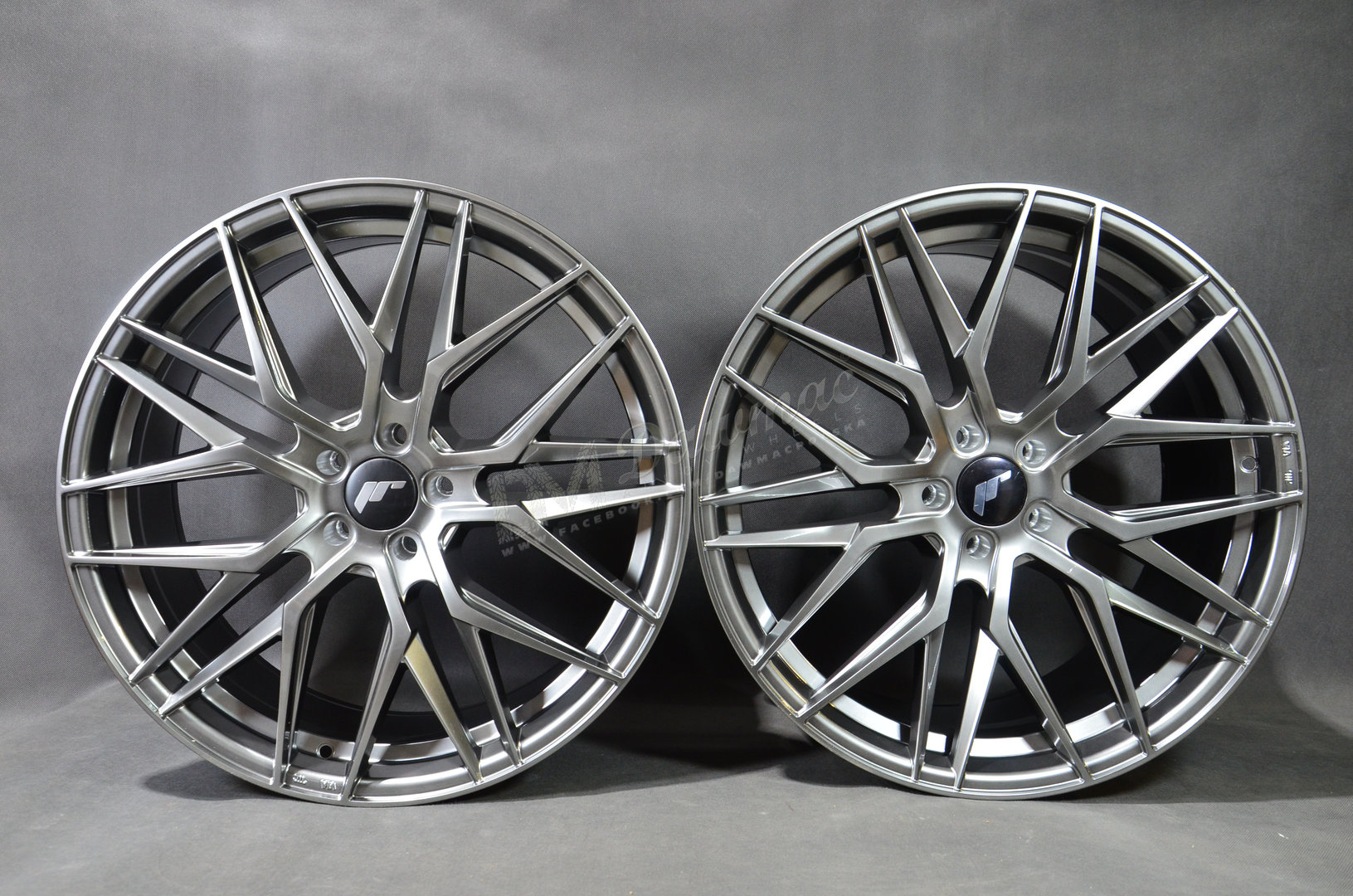 Japan Racing JR28 21" 9J ET15-45 + 10,5J ET15-55 5x108-5x130 BLANK Hyper Black - obrazek 2