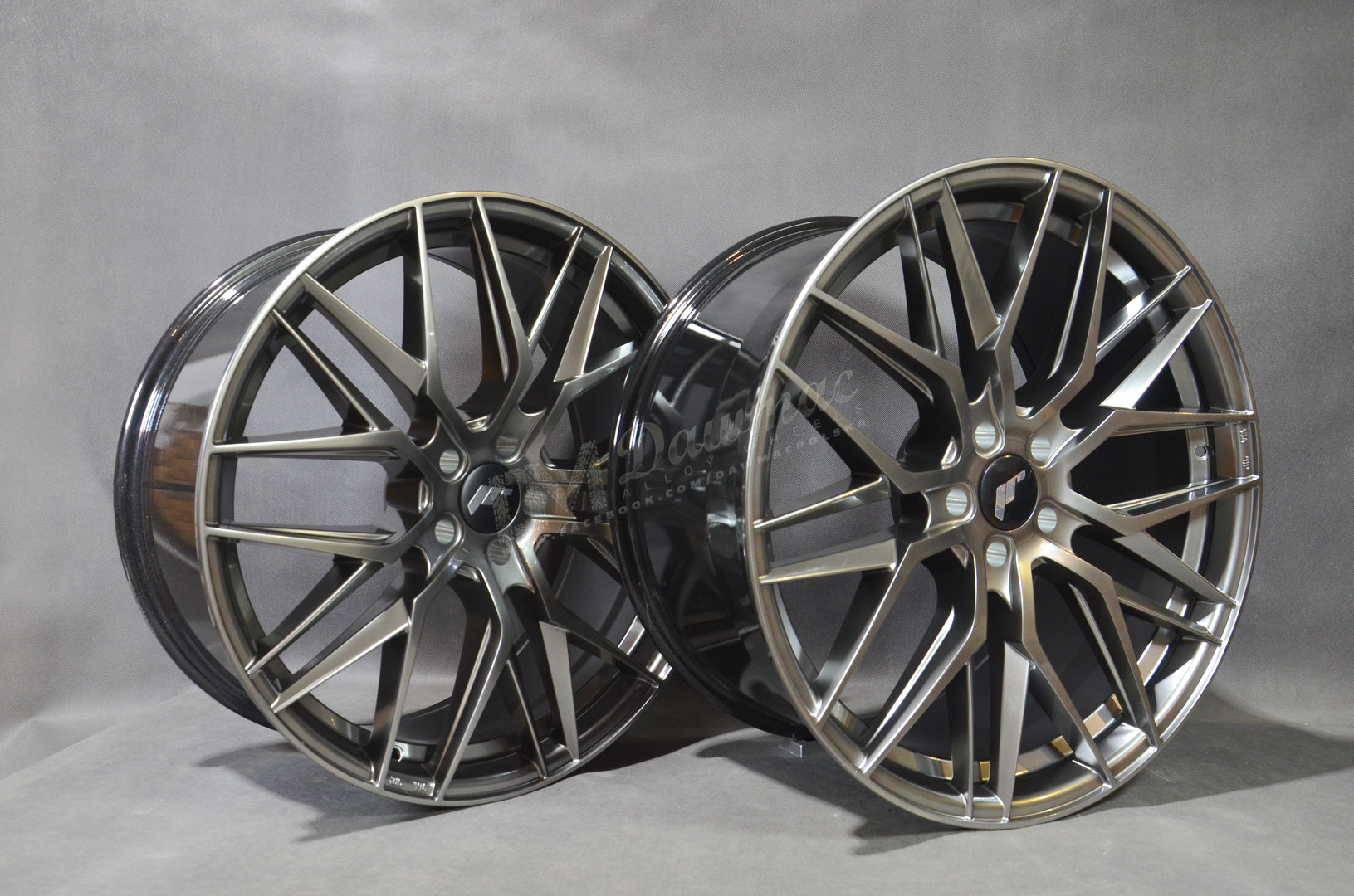 Japan Racing JR28 21" 9J ET15-45 + 10,5J ET15-55 5x108-5x130 BLANK Hyper Black - obrazek 4