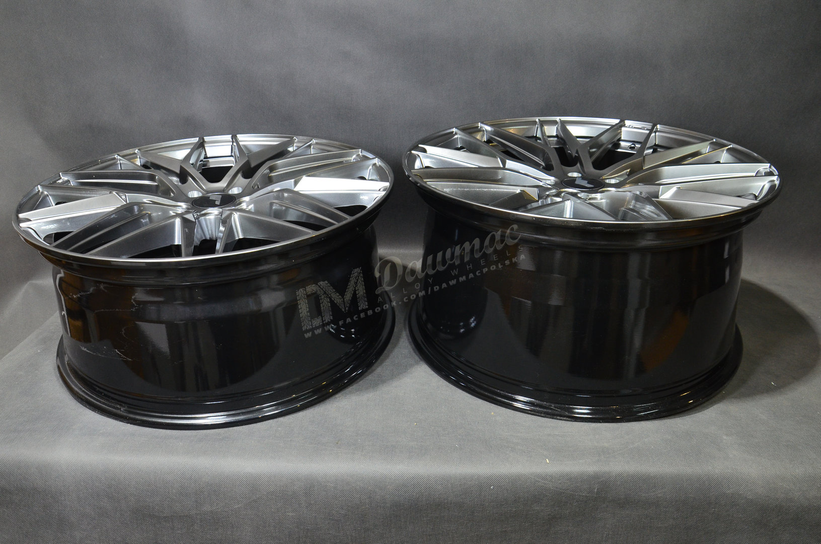 Japan Racing JR28 21" 9J ET15-45 + 10,5J ET15-55 5x108-5x130 BLANK Hyper Black - obrazek 7