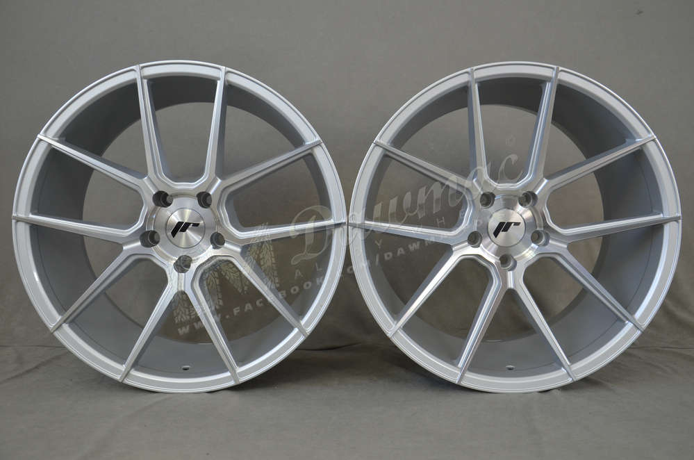 Japan Racing JR30 20" 8,5J ET35 + 10J ET48 5x120 Silver Machined Face