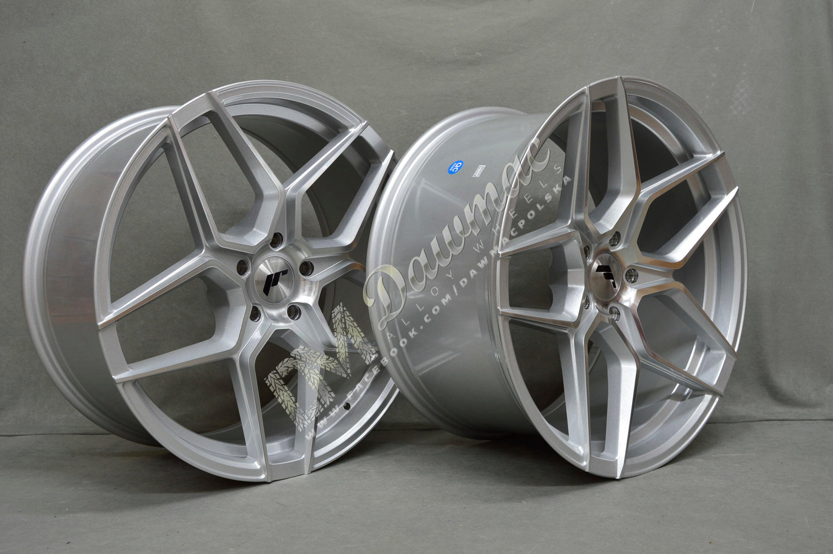 Japan Racing JR34 20" 9J ET20-ET40 + 10,5J ET20-ET35 BLANK Silver Machined Face - obrazek 4