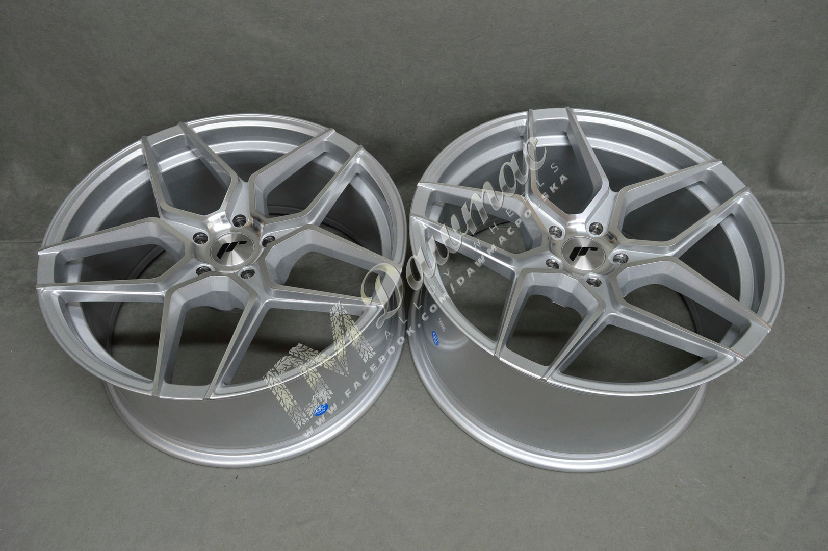 Japan Racing JR34 20" 9J ET20-ET40 + 10,5J ET20-ET35 BLANK Silver Machined Face - obrazek 5