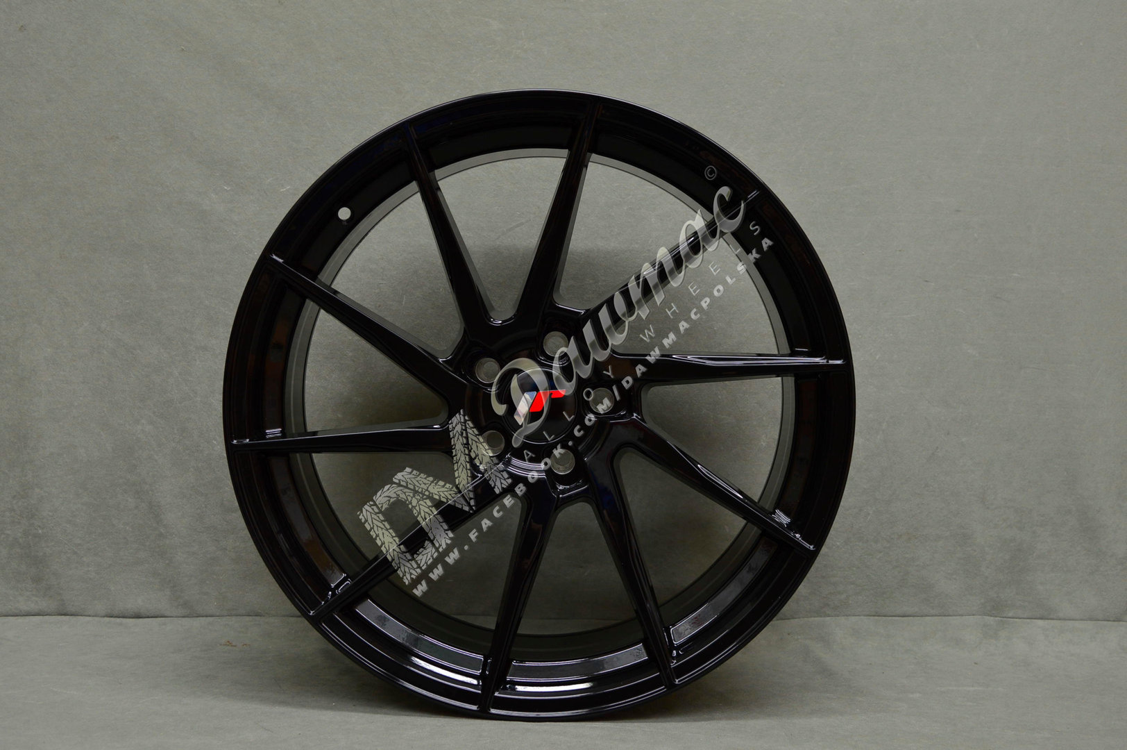 Japan Racing JR36 19" 8,5J ET20-ET45 + 9,5J ET20-ET45 BLANK Gloss Black - obrazek 2
