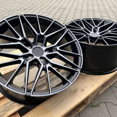 Japan Racing JR38 19" 8J ET35 + 9J ET40 5x112 Black Brushed w/Tinted Face