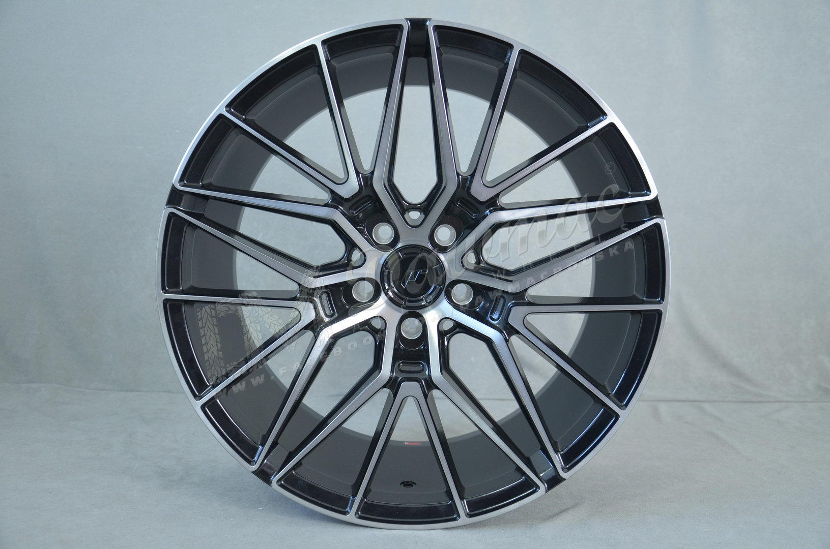 Japan Racing JR38 20" 8,5J ET20-45 BLANK Black Brushed w/Tinted Face - obrazek 2