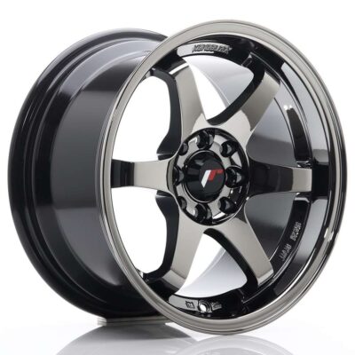 Japan Racing JR3 15" 8J ET25 4x100/4x108 Black Chrome