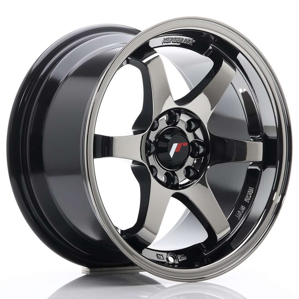 Japan Racing JR3 15" 8J ET25 4x100/4x108 Black Chrome