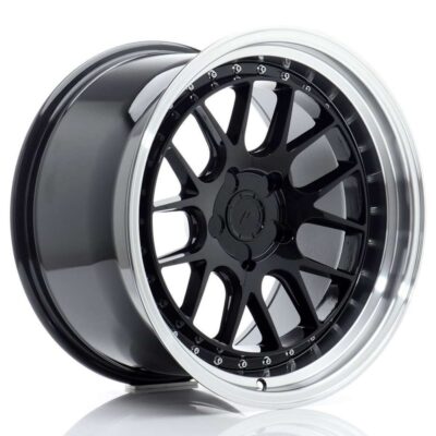 Japan Racing JR40 18" 8,5J ET15-ET35 + 9,5J ET15-ET35 BLANK Glossy Black w/Machined Lip