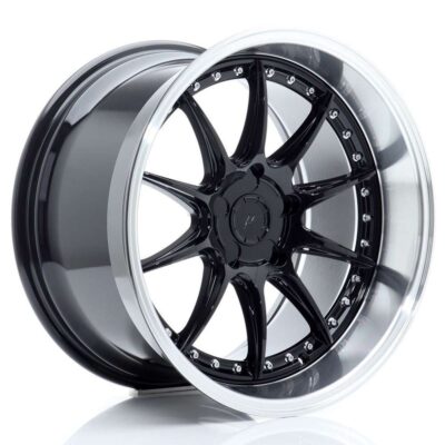 Japan Racing JR41 18" 8,5J ET15-ET35 BLANK Glossy Black w/Machined Lip