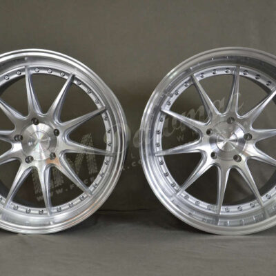 Japan Racing JR41 19" 9,5J ET12-ET22 + 11J ET22-ET25 BLANK Silver Machined Face