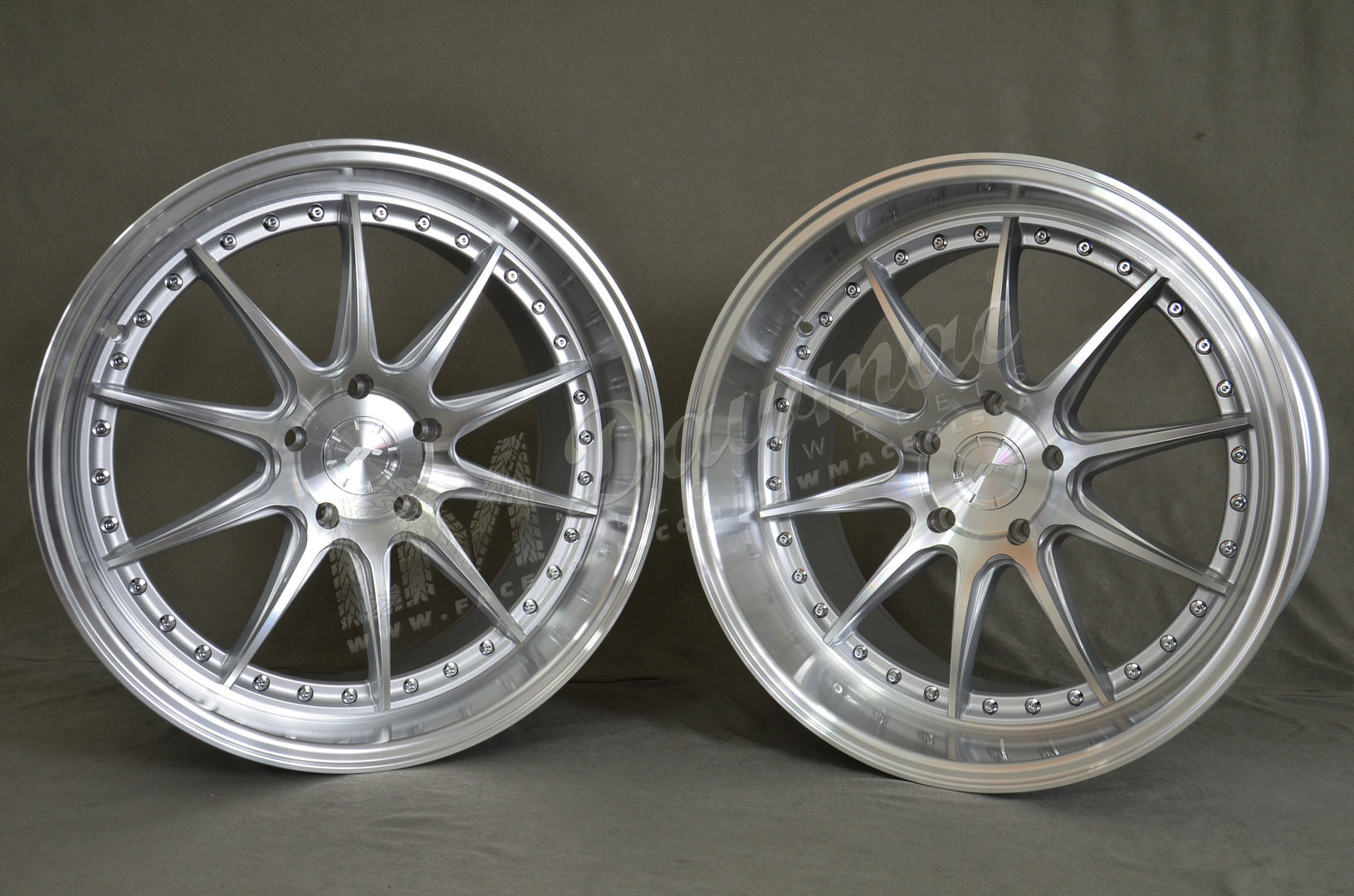 Japan Racing JR41 19" 9,5J ET12-ET22 + 11J ET22-ET25 BLANK Silver Machined Face - obrazek 3