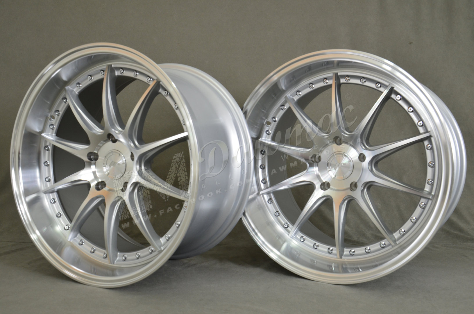 Japan Racing JR41 19" 9,5J ET12-ET22 + 11J ET22-ET25 BLANK Silver Machined Face - obrazek 5
