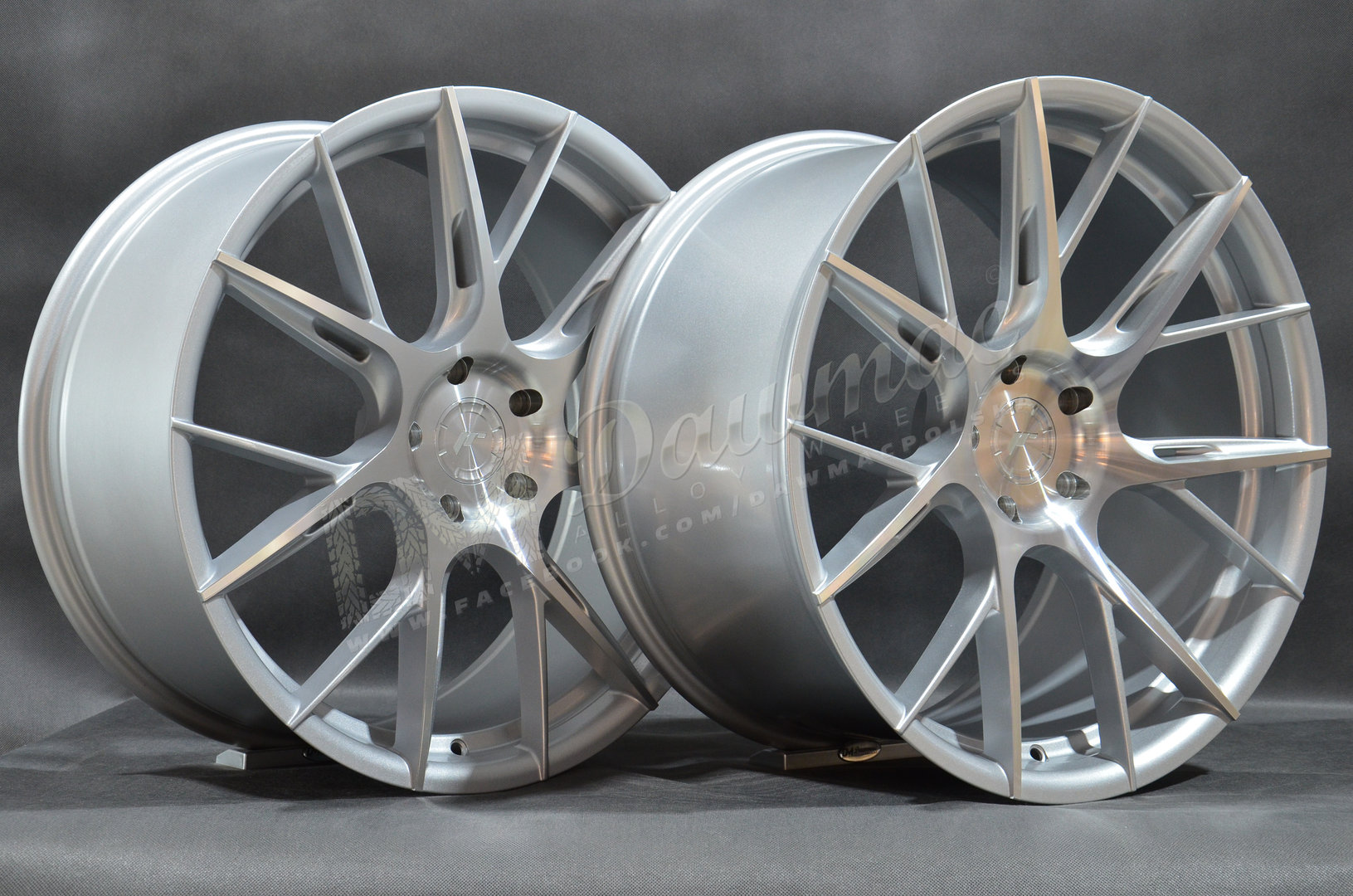 Japan Racing JR42 20" 8,5J ET20-ET45 + 10,5J ET20-ET48 BLANK Silver Machined Face - obrazek 4