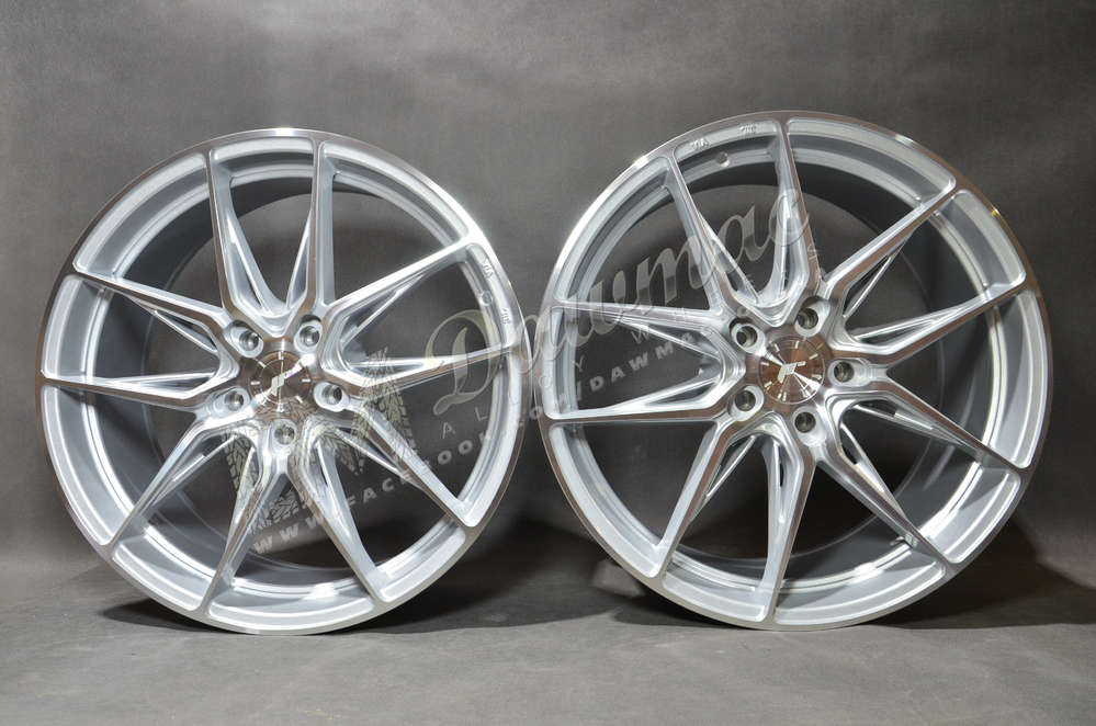 Japan Racing JR44 19" 8,5J ET20-ET45 + 9,5J ET20-ET40 BLANK Silver w/ Machined Face