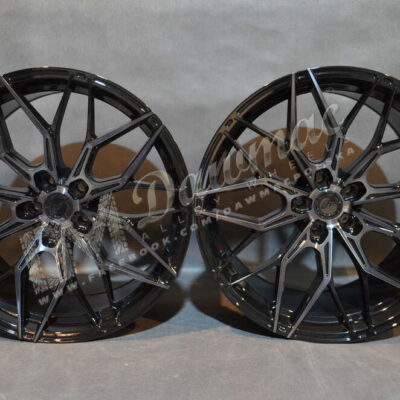 Japan Racing JR46 20" 9,5J ET20-ET40 + 10,5J ET15-ET35 BLANK Black Machined w/Tinted Face