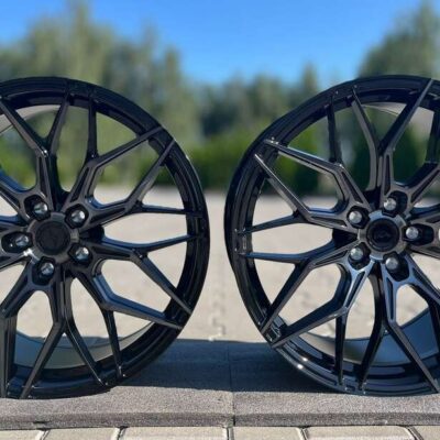 Japan Racing JR46 20" 9J ET30 + 10J ET40 5x112 Black Machined w/Tinted Face