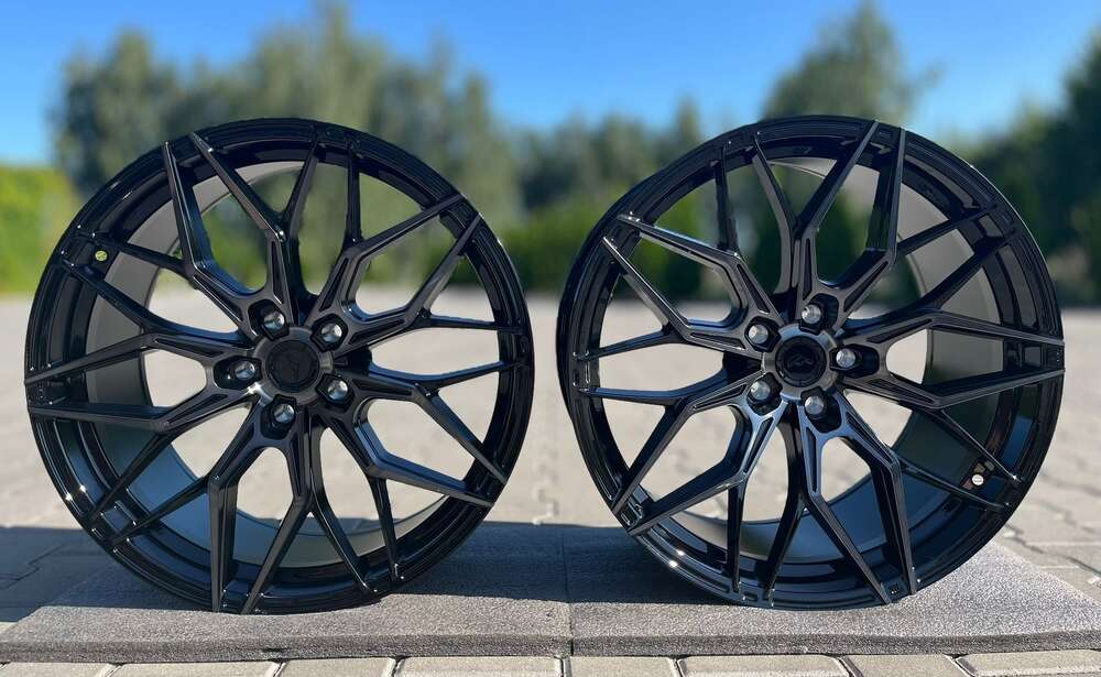 Japan Racing JR46 20" 9J ET30 + 10J ET40 5x112 Black Machined w/Tinted Face
