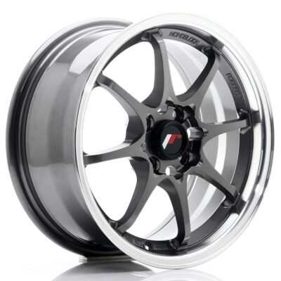 Japan Racing JR5 15" 8J ET28 4x100 Gun Metal w/ Machined Lip