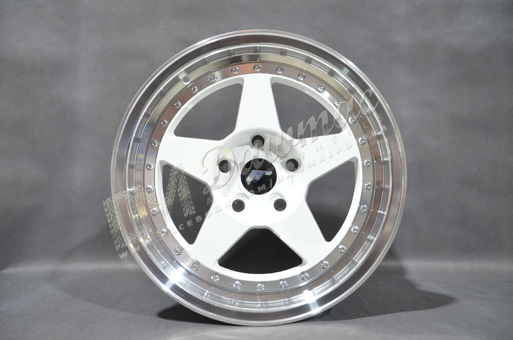 Japan Racing JR6 15" 7J ET35 4x100/4x114,3 White w/ Machined Lip