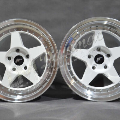 Japan Racing JR6 17" 9J ET20-ET35 + 10J ET20 BLANK White w/ Machined Lip