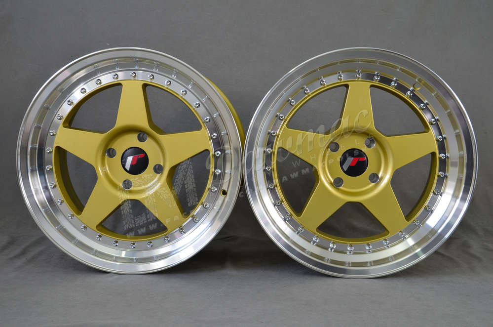 Japan Racing JR6 18" 8,5J ET20-ET40 + 10,5J ET0-ET25 BLANK Gold w/ Machined Lip