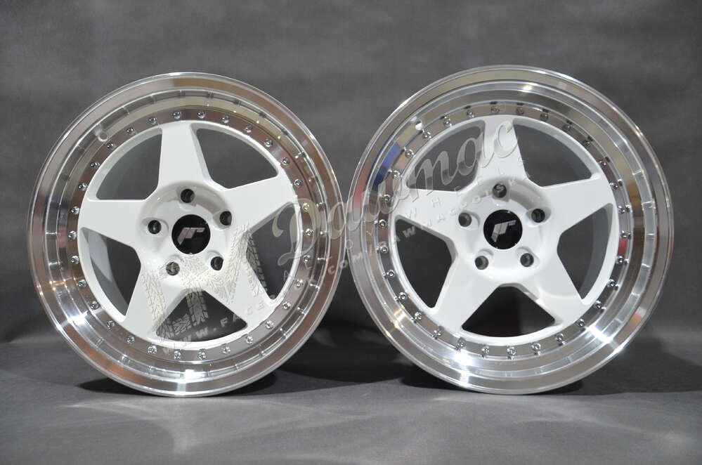 Japan Racing JR6 18" 8,5J ET20-ET40 + 9,5J ET20-ET40 BLANK White w/ Machined Lip