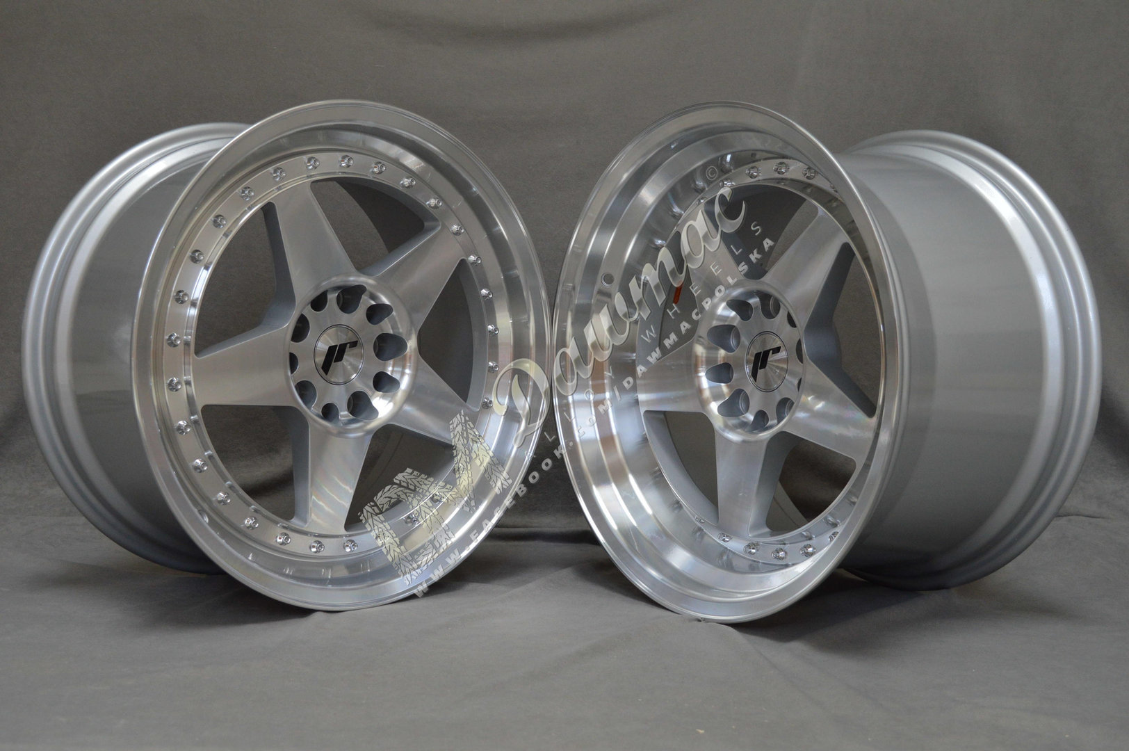 Japan Racing JR6 18" 9,5J ET20-ET40 BLANK Silver Machined Face - obrazek 3