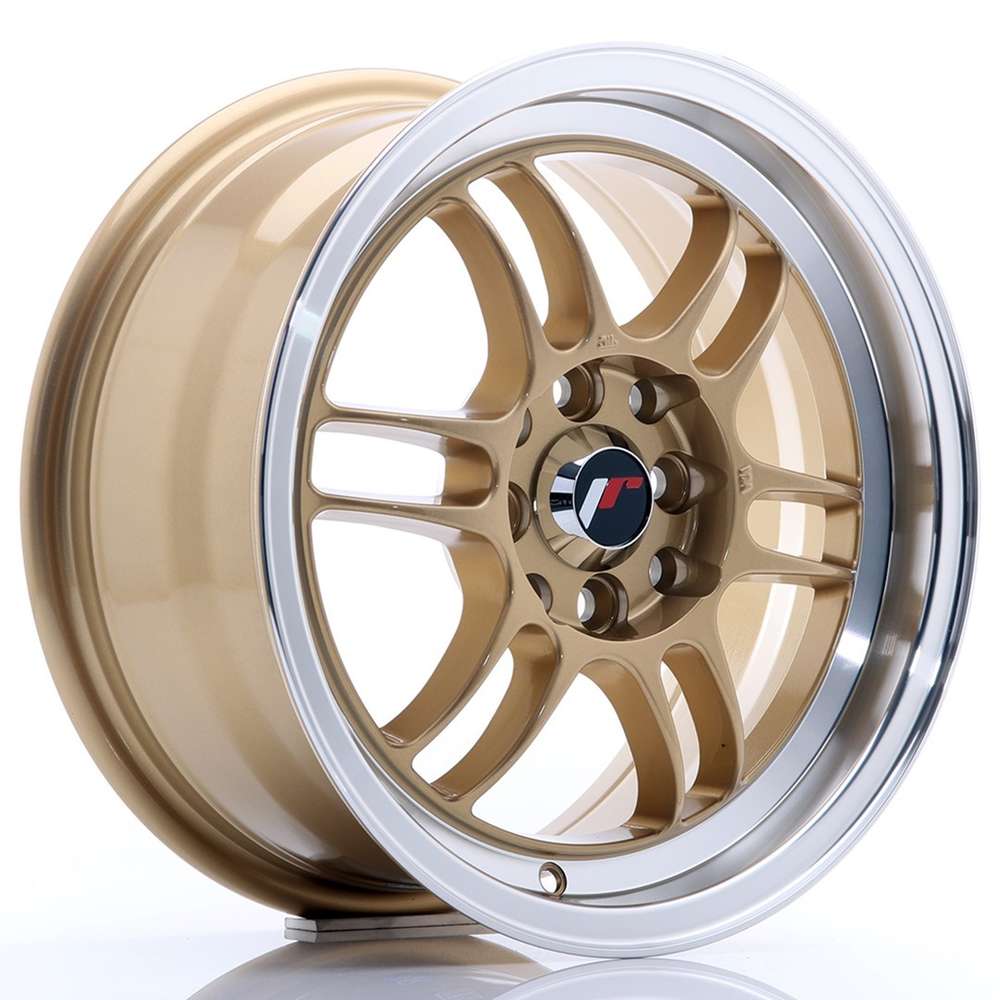 Japan Racing JR7 15" 7J ET38 4x100/4x114,3 Gold w/ Machined Lip