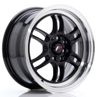 Japan Racing JR7 15" 8J ET35 4x100/4x114,3 Gloss Black w/ Machined Lip