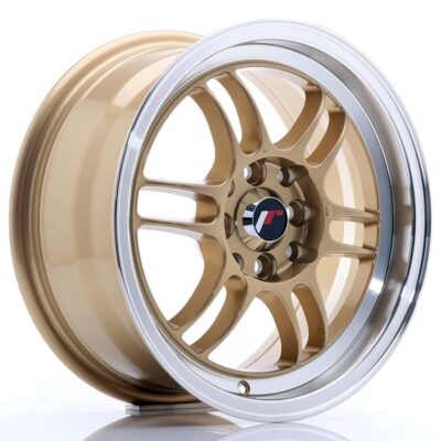 Japan Racing JR7 16" 7J ET38 4x100/4x114,3 Gold w/ Machined Lip