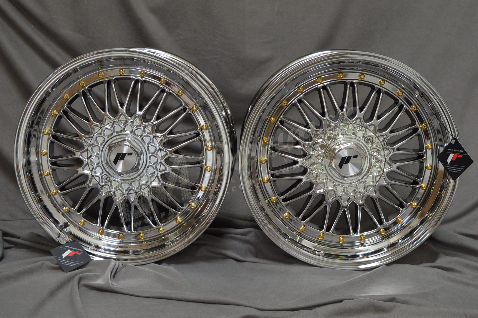 Japan Racing JR9 15" 7J ET20 + 8J ET20 4x100/4x108 Chrome - obrazek 2