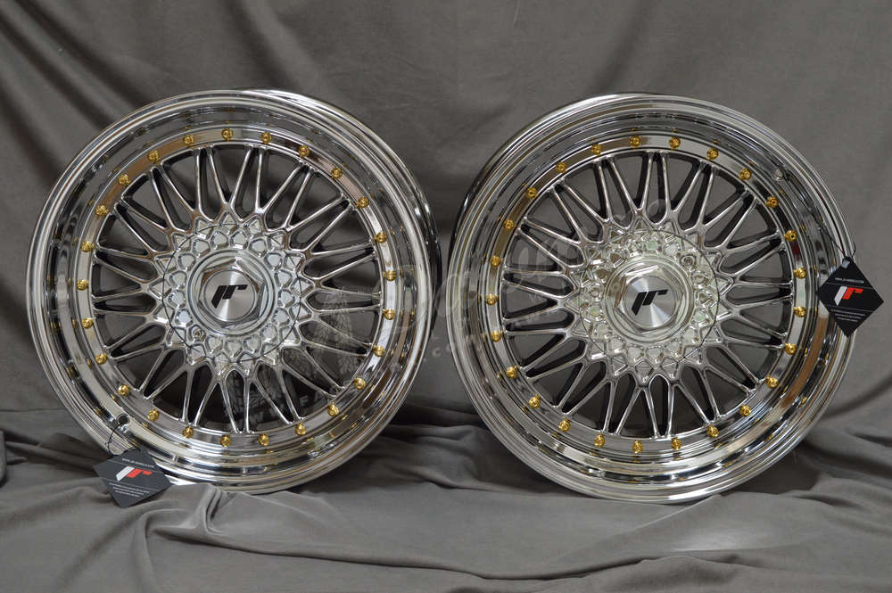 Japan Racing JR9 15" 8J ET20 + 9J ET10 4x100/4x108 Chrome