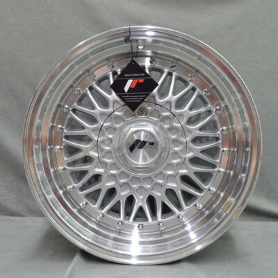 Japan Racing JR9 15" 8J ET20 + 9J ET10 4x100/4x108 Silver w/ Machined Lip Silver Rivets