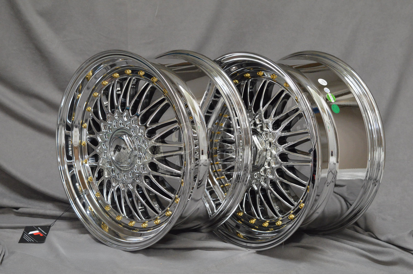 Japan Racing JR9 16" 7,5J ET25 + 9J ET20 4x100/4x108 Chrome - obrazek 3