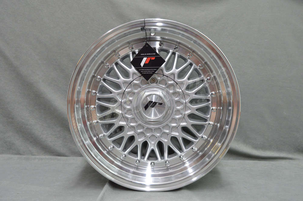 Japan Racing JR9 16" 9J ET20 4x100/4x108 Silver w/Machined Lip Silver Rivets