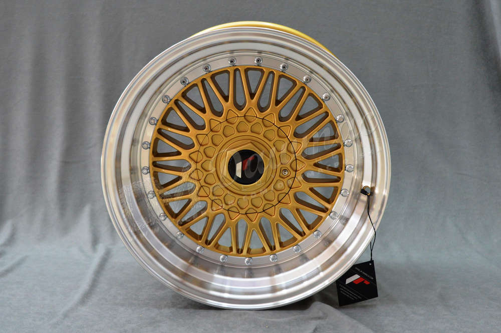 Japan Racing JR9 17" 10J ET20 BLANK Gold w/Machined Lip