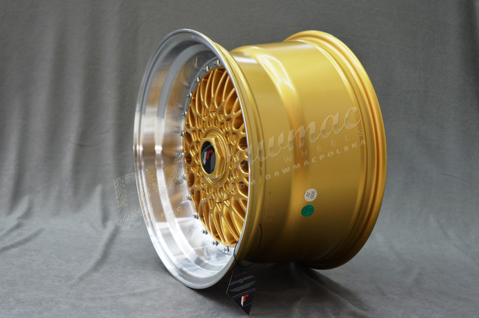 Japan Racing JR9 17" 10J ET20 BLANK Gold w/Machined Lip - obrazek 3