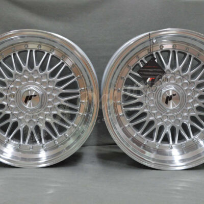 Japan Racing JR9 17" 8,5J ET20-ET35 BLANK Silver w/Machined Lip Silver Rivets