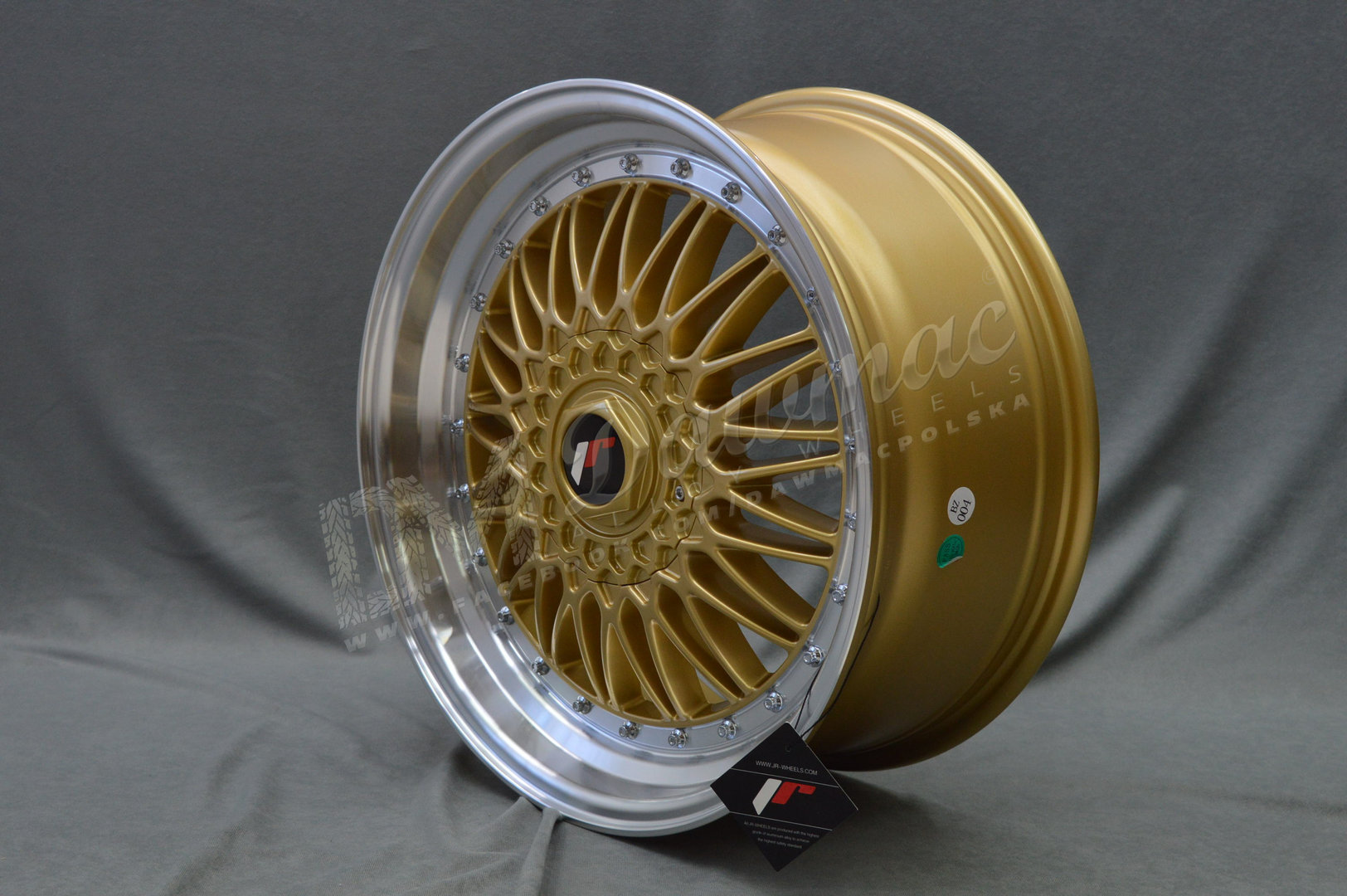 Japan Racing JR9 18" 8J ET35-ET40 BLANK Gold w/Machined Lip - obrazek 3