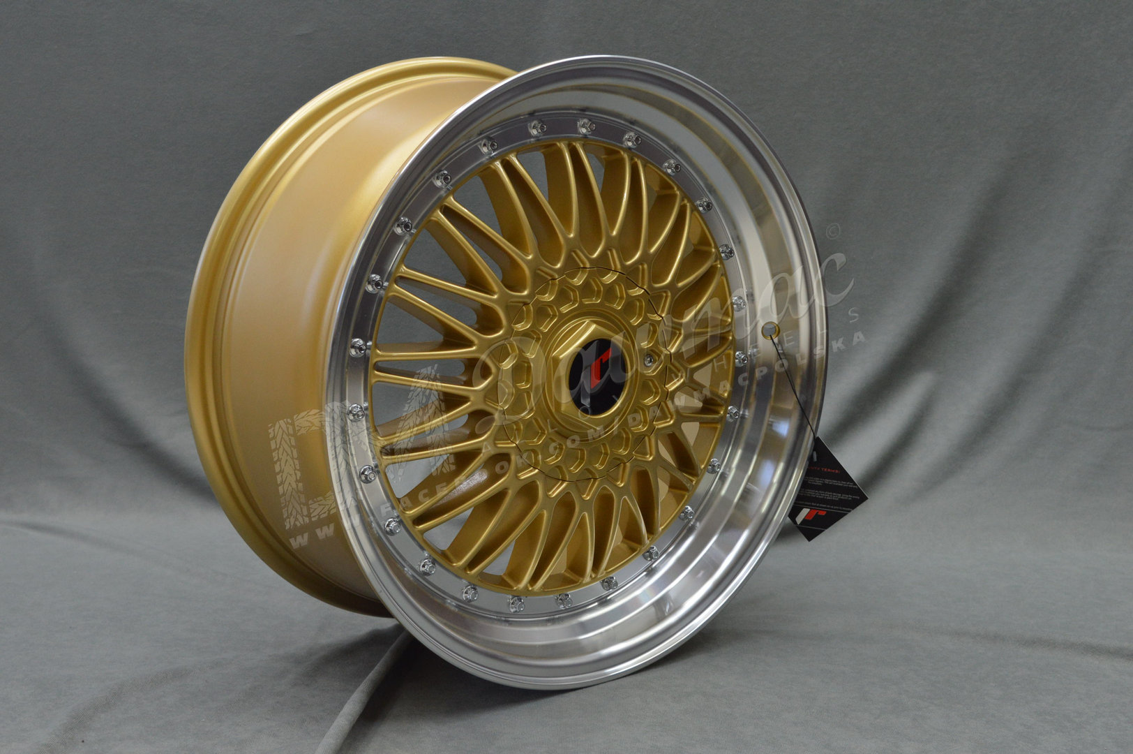 Japan Racing JR9 18" 8J ET35 5x100/5x120 Gold w/Machined Lip - obrazek 4