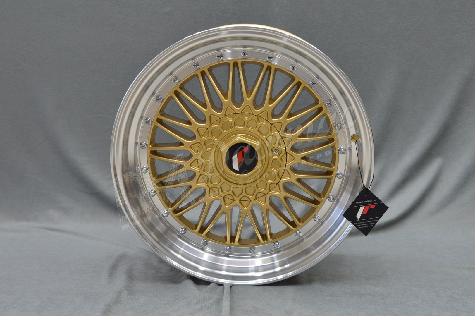 Japan Racing JR9 18" 9J ET20-ET40 BLANK Gold w/Machined Lip - obrazek 2