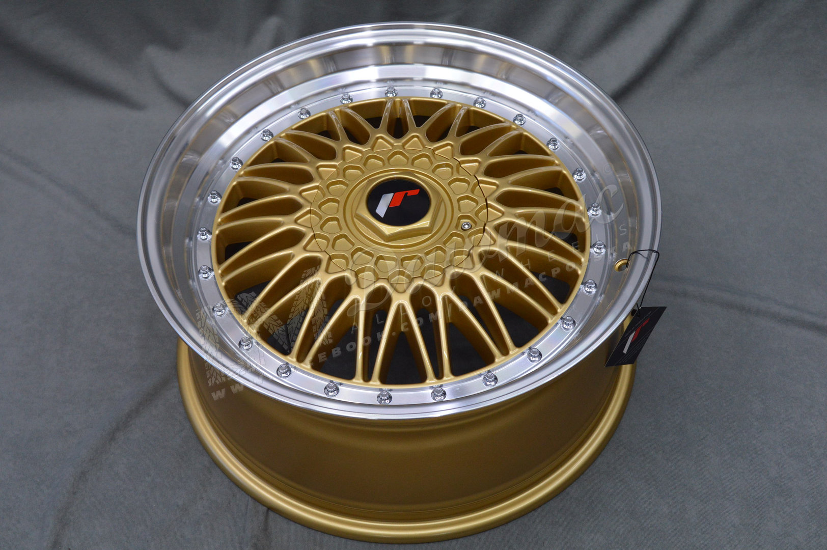 Japan Racing JR9 18" 9J ET20-ET40 BLANK Gold w/Machined Lip - obrazek 5