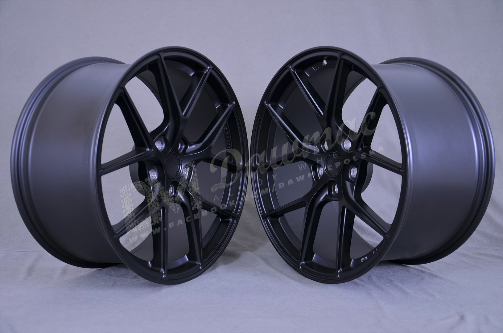 Japan Racing SL01 19" 9,5J ET25-40 + 10,5J ET25-40 BLANK Matt Black - obrazek 3
