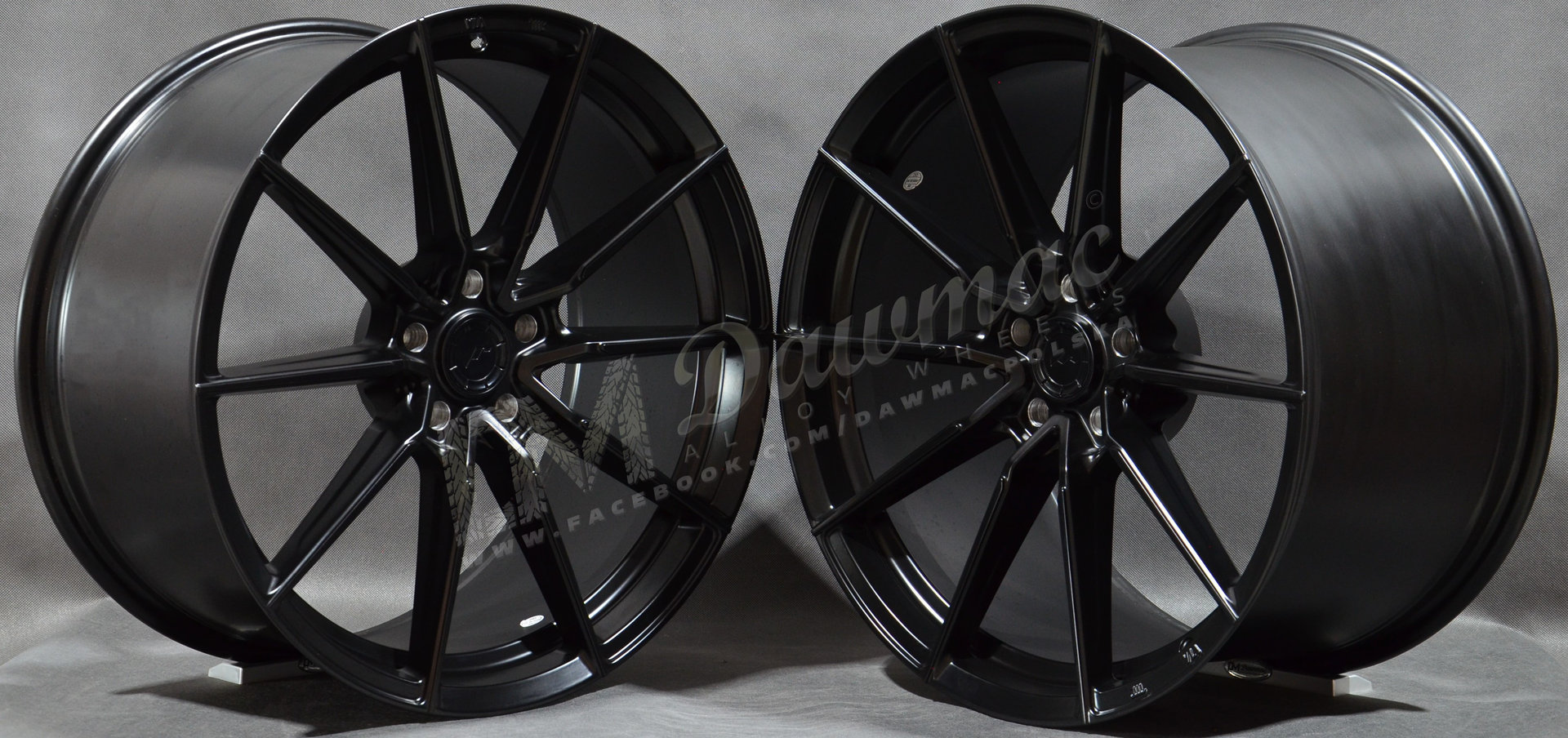 Japan Racing SL02 19" 8J ET20-ET40 + 9J ET20-ET51 BLANK Matt Black - obrazek 5