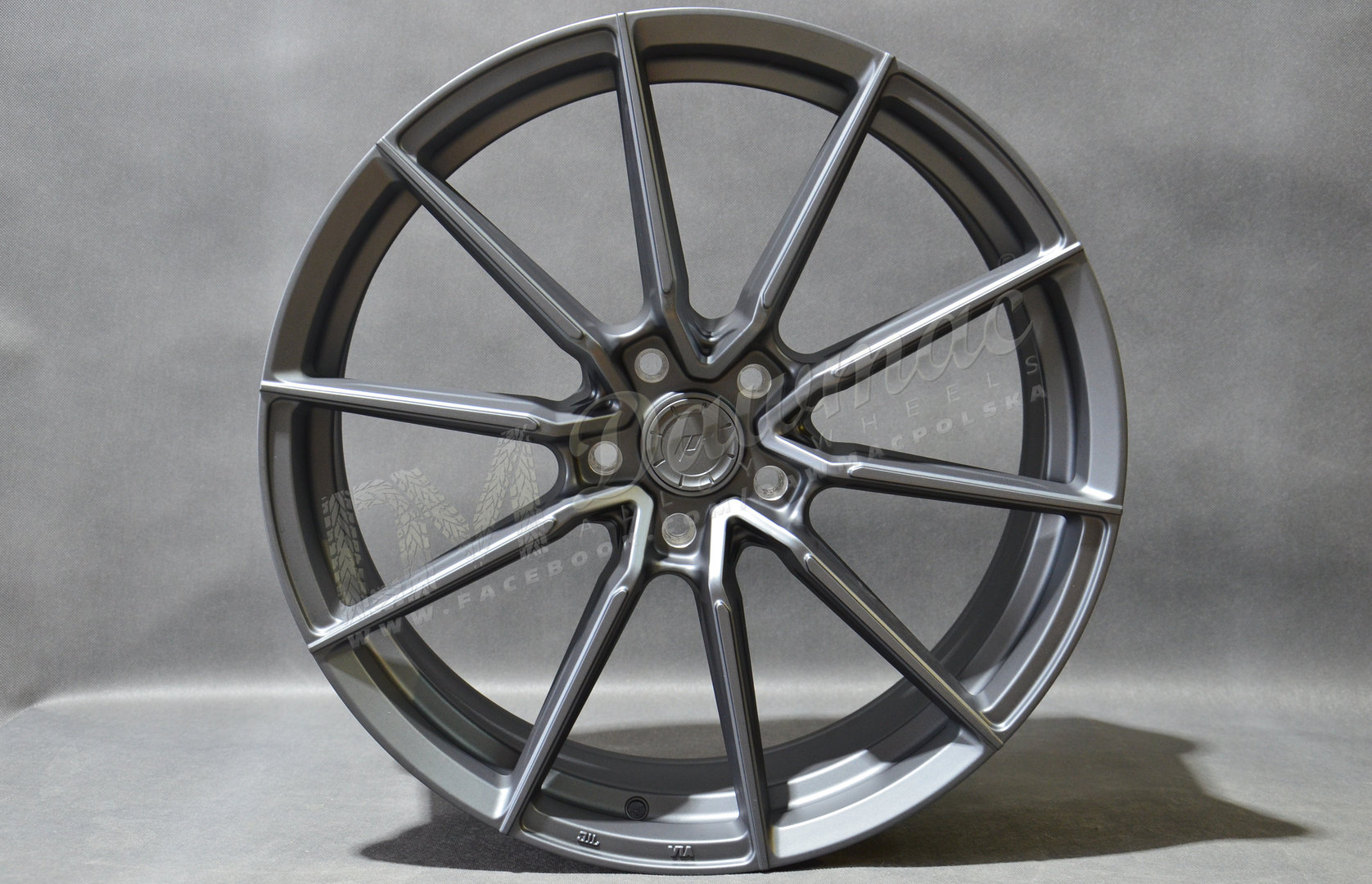 Japan Racing SL02 19" 9,5J ET20-ET45 BLANK Matt Gun Metal - obrazek 2