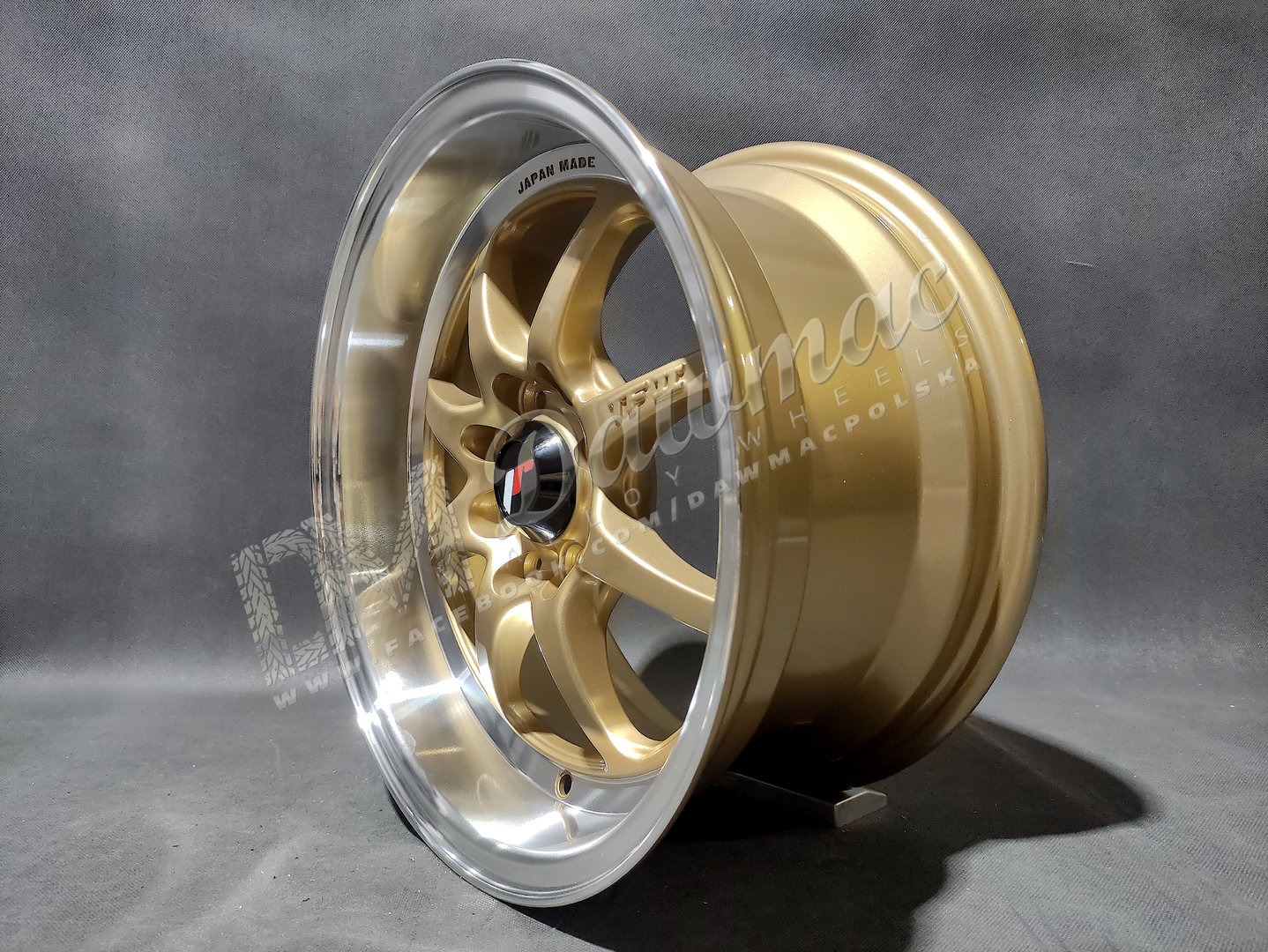 Japan Racing TF2 15" 7,5J ET30 4x100/4x114,3 Gold - obrazek 4