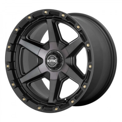 KMC KM101 20" 9J ET0 6x135/6x139,7 Satin Black with Gray Tint